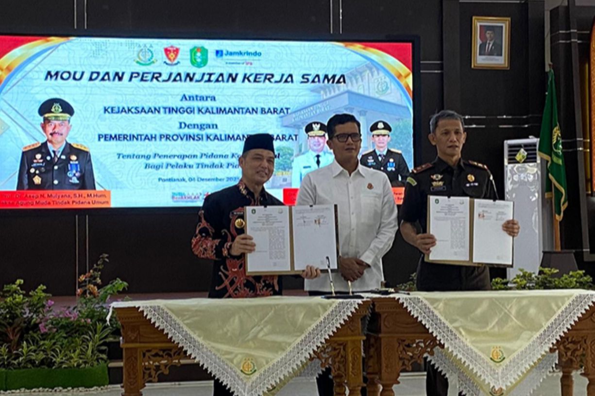 Pemprov dan Kejati Kalbar Teken MoU Pelaksanaan Pidana Kerja Sosial