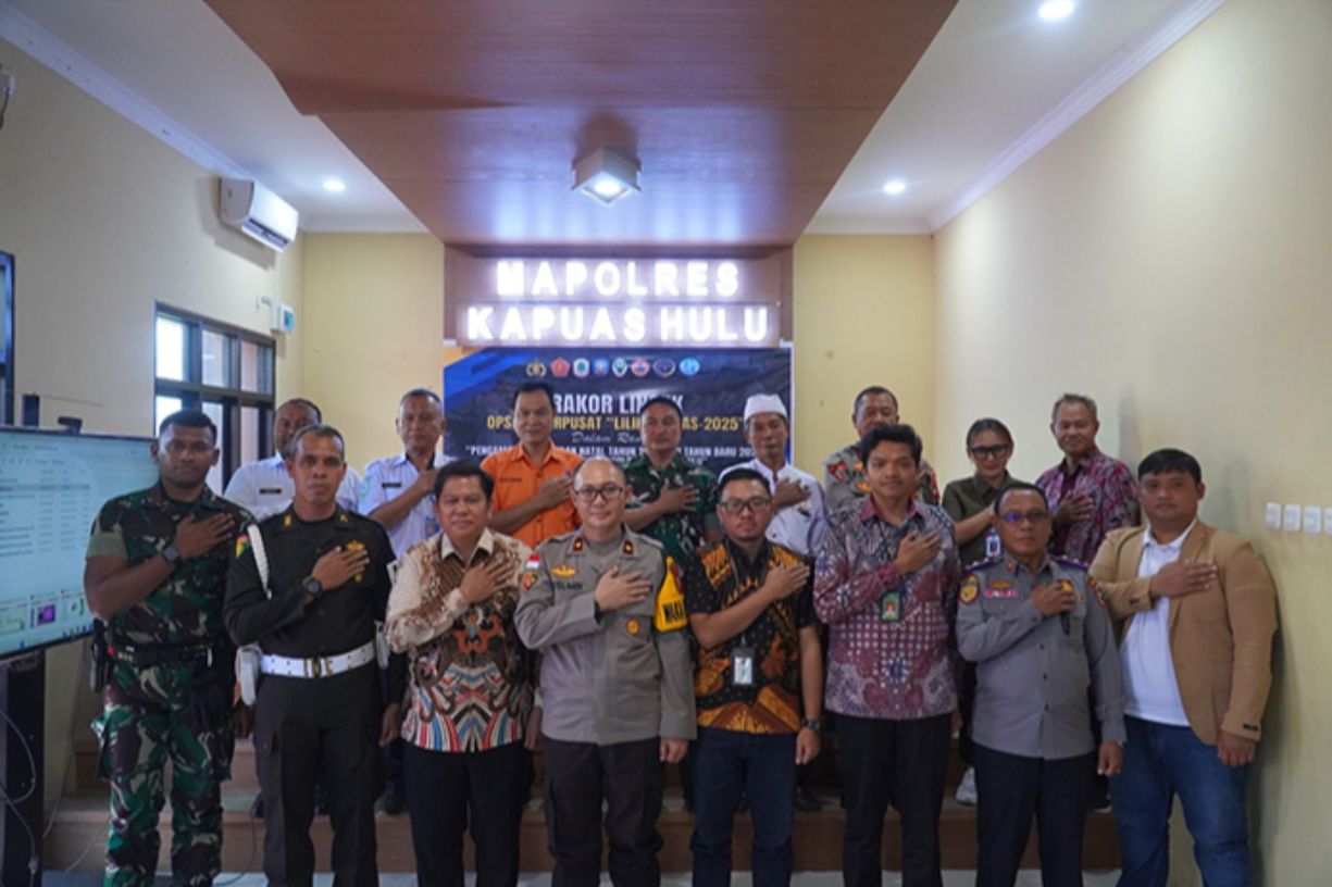 Wakapolres Kapuas Hulu Pimpin Rakor Lintas Sektoral Operasi Lilin Kapuas 2025