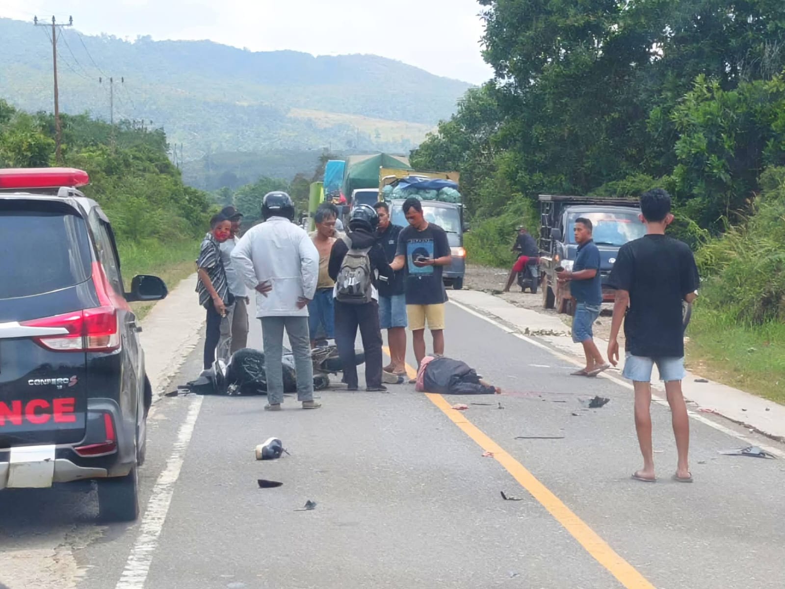 Laka Maut Libatkan Motor dan Truk, Satu Nyawa Melayang di Ketapang