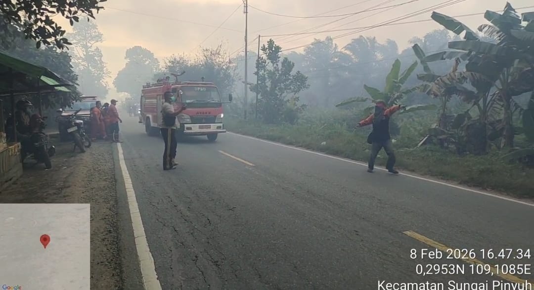10 Hektare Lahan Gambut Terbakar di Sungai Pinyuh, Satu Warga Meninggal Dunia Terpapar Asap