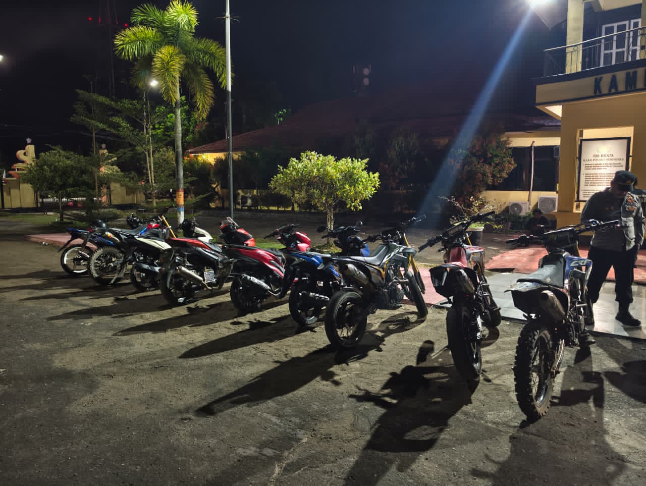 Polres Ketapang Tertibkan Balap Liar, 19 Motor Berknalpot Brong Diamankan