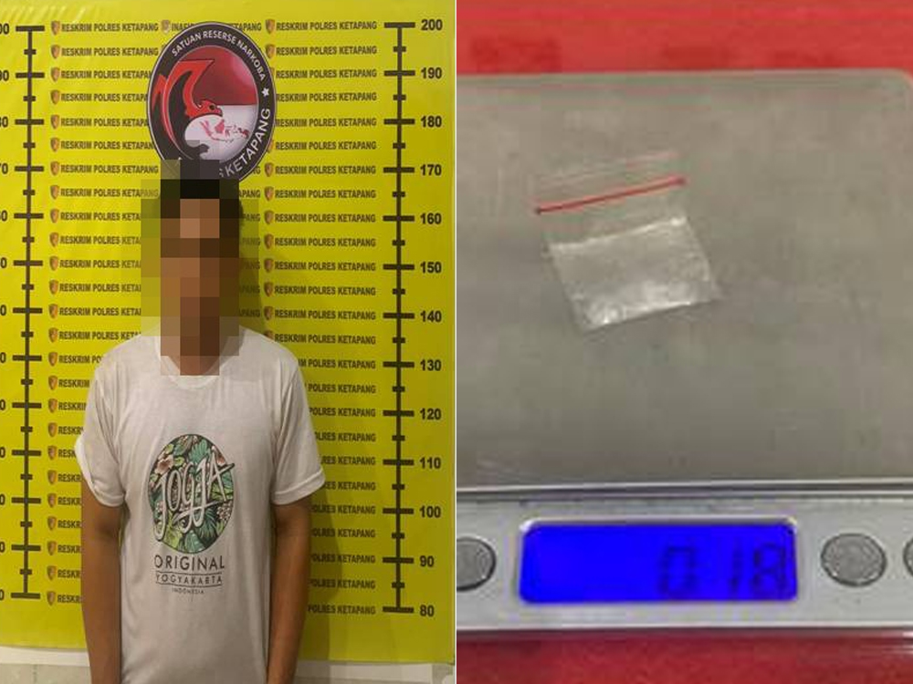 Pemuda di Ketapang Ditangkap Polisi, Kedapatan Simpan Sabu 0,18 Gram