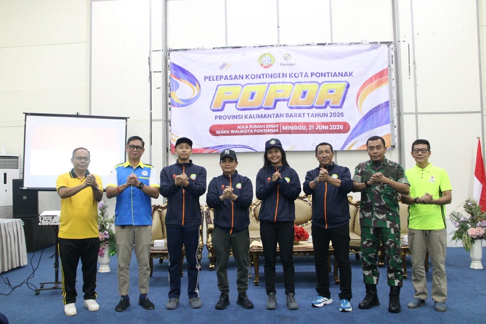 Lepas Kontingen POPDA 2026, Wawako Bahasan Targetkan Pontianak Pertahankan Gelar Juara Umum Kalbar