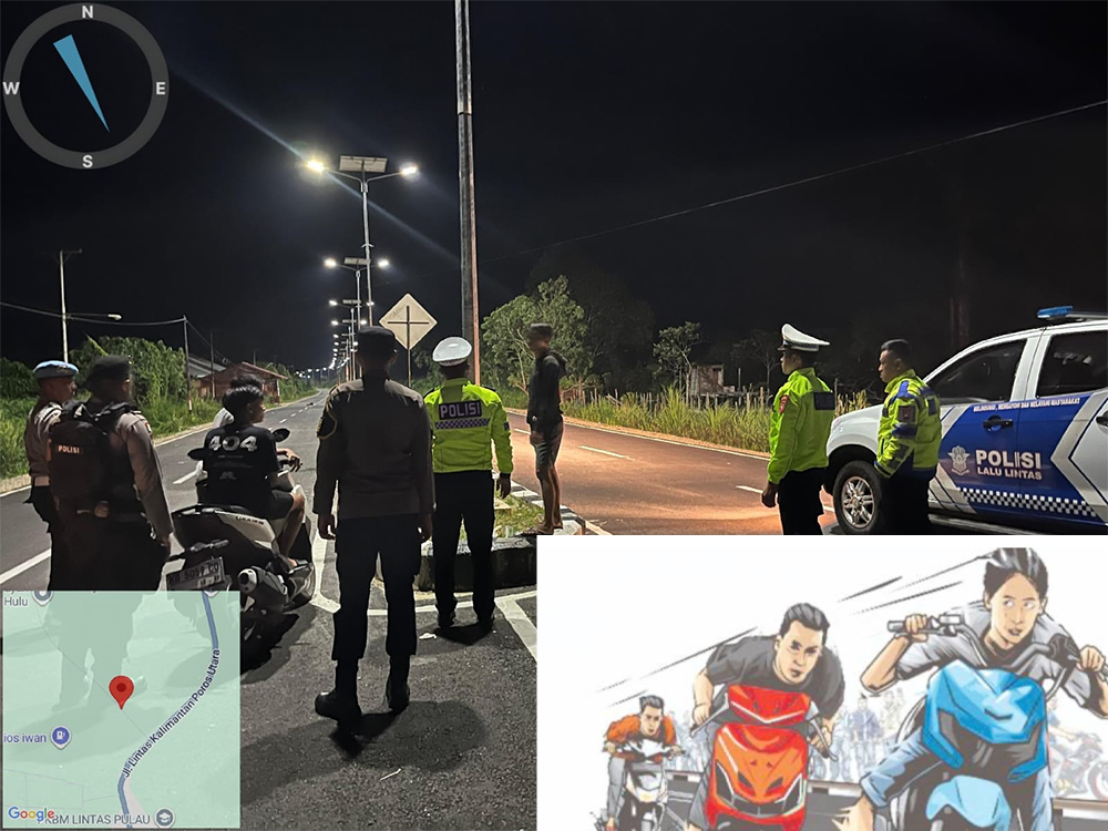 Patroli Gabungan Polres Kapuas Hulu Sisir Kota Putussibau, Antisipasi Balap Liar hingga Tawuran