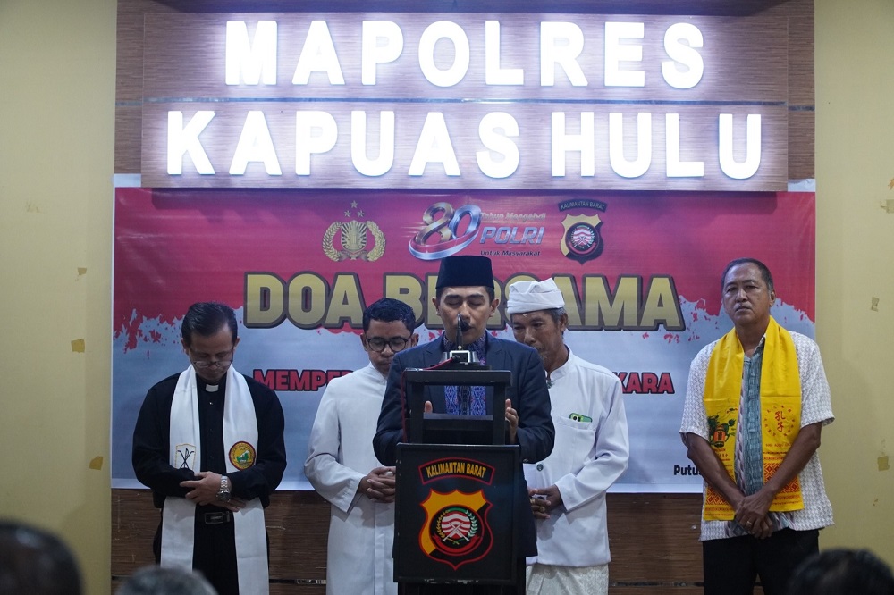 Hari Bhayangkara ke-80, Polres Kapuas Hulu Gelar Doa Bersama Lintas Agama Perkuat Persatuan