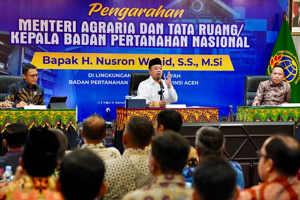 Menteri Nusron Minta Layanan Pertanahan Aceh Lebih Cepat, Transparan, dan Berorientasi Kepuasan Masyarakat