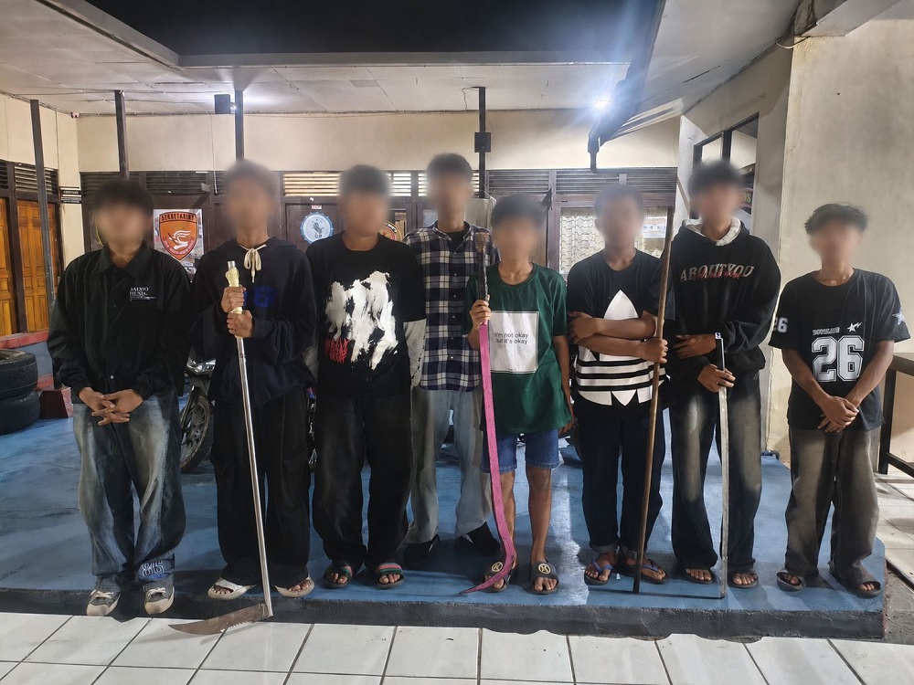 8 Remaja Diduga Terlibat Tawuran di Pontianak, Polisi Sita Dua Sajam Sepanjang 1,5 Meter