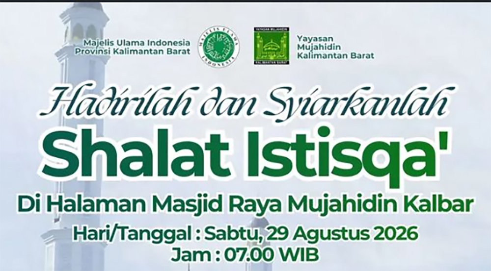 MUI Kalbar Ajak Warga Salat Istisqa, Mohon Hujan di Tengah Kemarau dan Kabut Asap