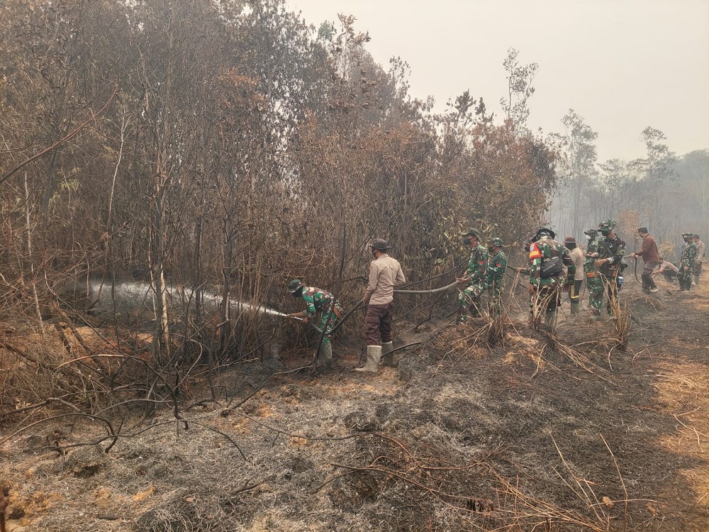 Karhutla di Bajau Andai Kembali Merambat, Tim Gabungan Kerahkan Drone dan Tangki Air