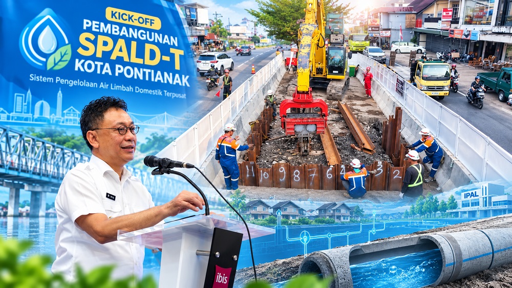 SPALD-T Pontianak Mulai Dibangun, Jaringan Pipa Capai 12 Meter