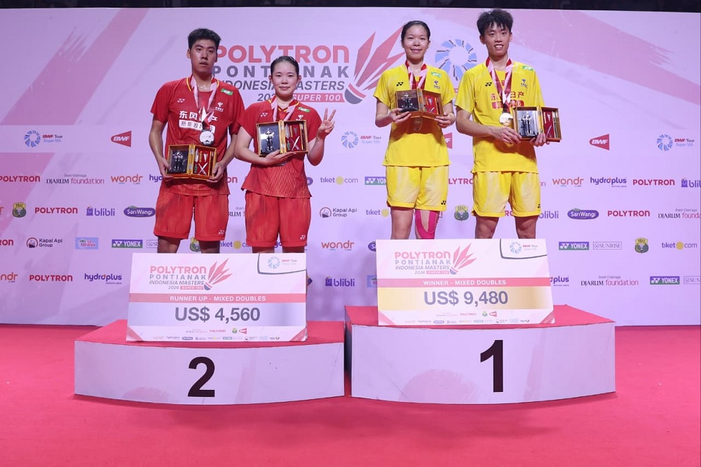 Drama Tiga Gim, Ma Xi Xiang/Qin Hui Zhi Juara Ganda Campuran Pontianak Indonesia Masters 2026