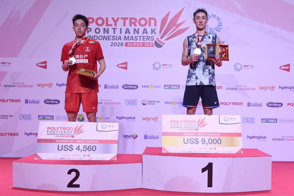 Wang Po-Wei Juara Polytron Pontianak Indonesia Masters 2026, Taklukkan Sun Chao