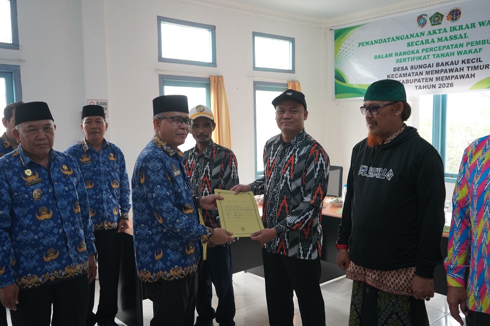 Desa Sungai Bakau Kecil Jadi Pilot Project Sertipikat Tanah Wakaf Massal