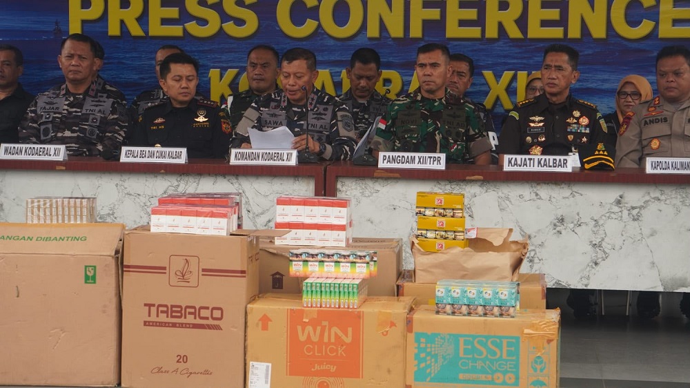 Kodaeral XII Amankan 5 Truk Bawa 23,6 Juta Batang Rokok di Pelabuhan Dwikora