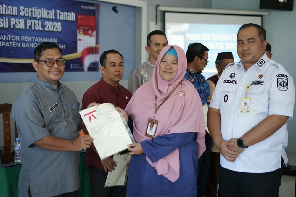 Warga Bangka Tengah Rasakan Manfaat PTSL, Sertipikat Tanah Gratis dan Lebih Mudah