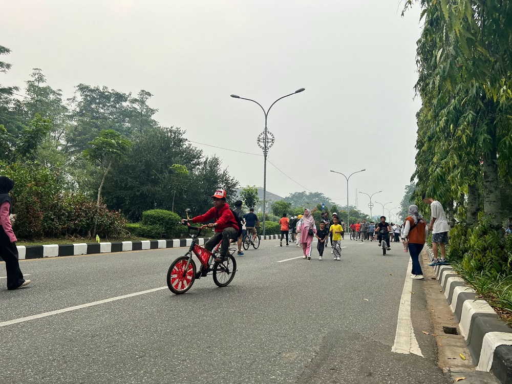 Hampir Dua Bulan Ditutup, Car Free Day Pontianak Kembali Dibuka dan Diserbu Warga
