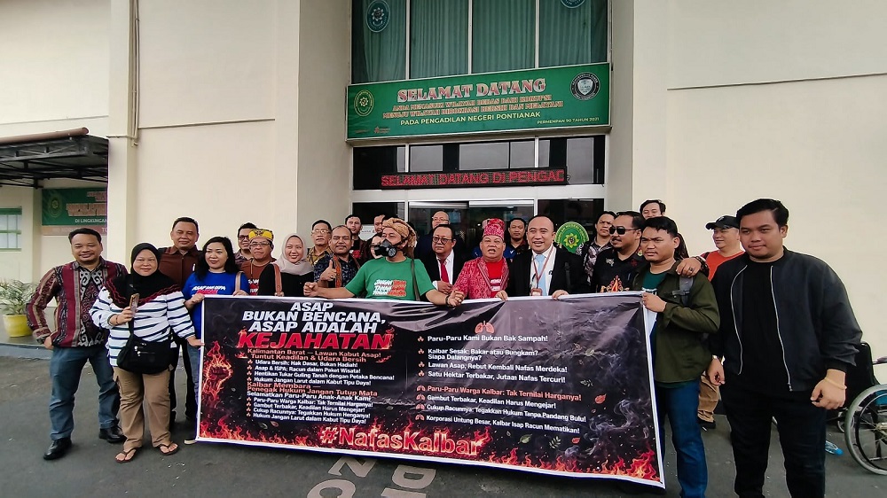 Sidang Perdana Class Action Karhutla Kalbar, Tergugat Pemerintah Pusat Mangkir