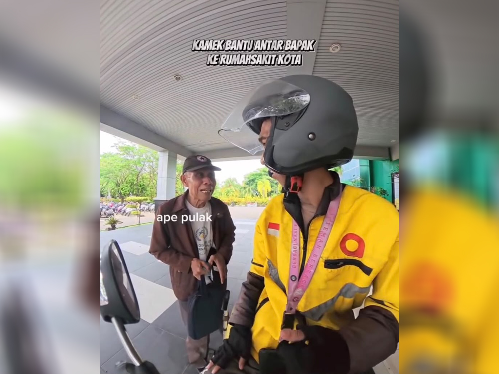 Driver Ojol di Pontianak Gratiskan Ongkos Lansia yang Hendak Berobat